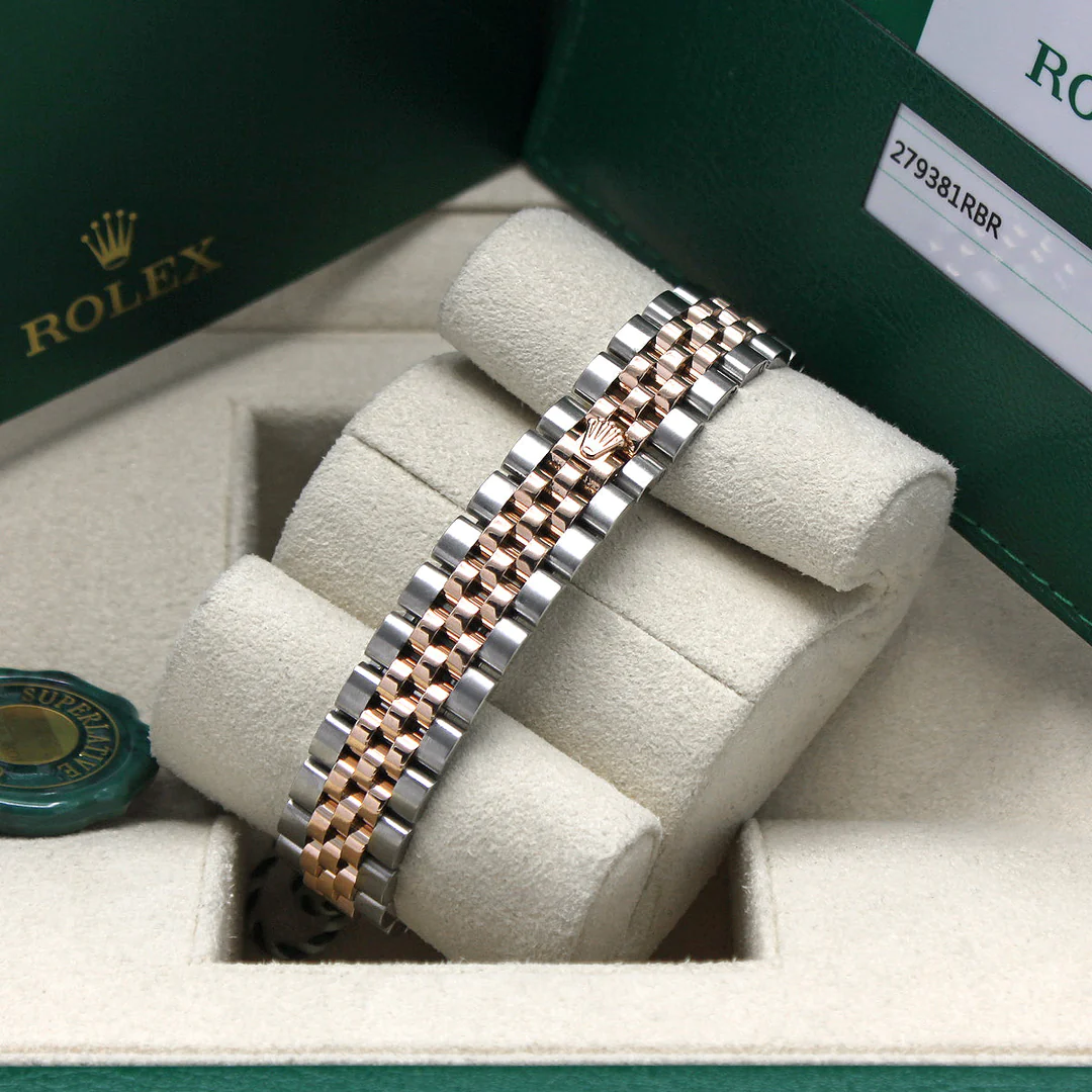 Rolex Lady Datejust 28mm Everose Diamond Bezel Two-Tone 279383 For Wom