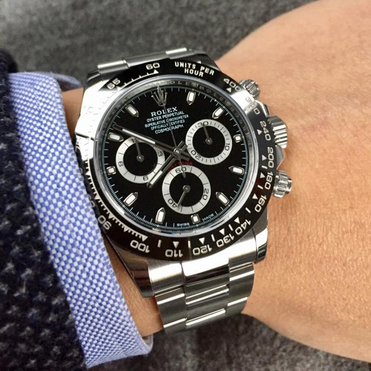 Rolex Cosmograph Daytona Black Dial Stainless Steel 116500ln-0002 40mm