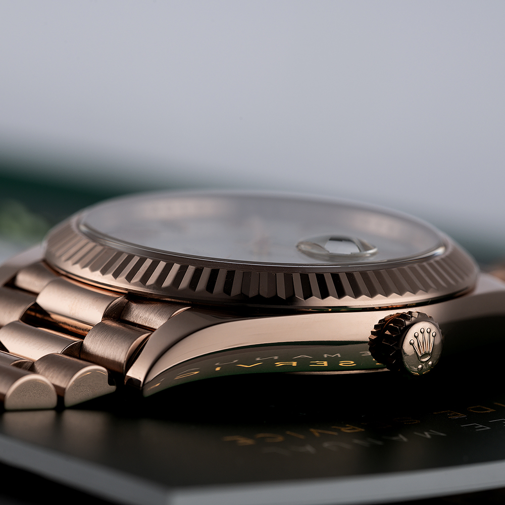 Rolex Day-Date President 40mm Everose gold White Dial 228235-0032 Unwo