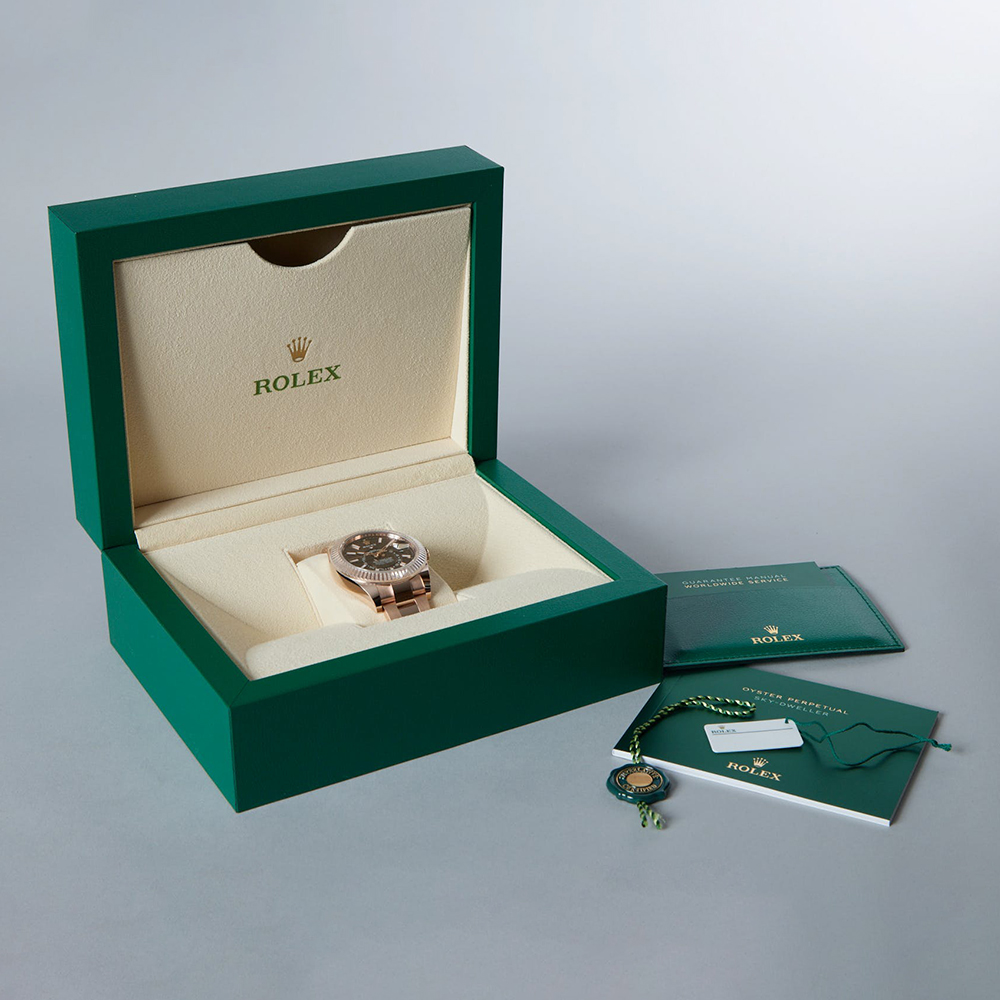 ROLEX Sky-Dweller 42mm Brown Dial Rose Gold Men's Watch M326935-0006