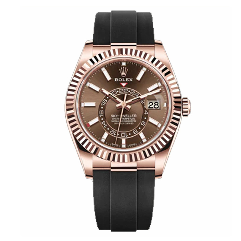 Rolex Sky-Dweller Oyster 42 mm Everose gold 326235-0005 New