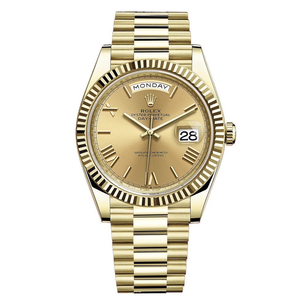 Rolex Day-Date Oyster 40 mm Yellow Gold Green Dial 228238