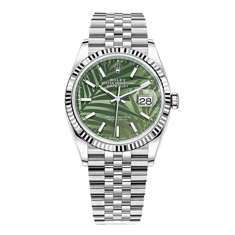 Rolex Datejust 36mm Olive Green Palm Jubilee m126234-0047