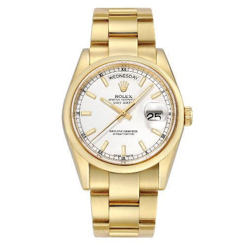 Day-Date 40 White Dial 18K Yellow Gold