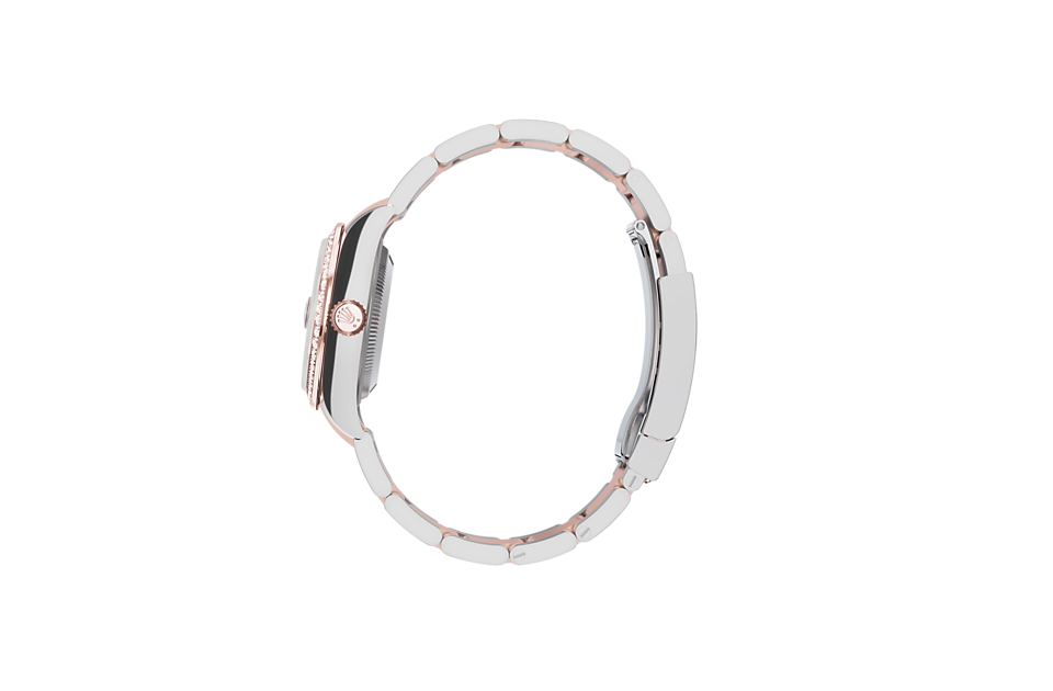 LADY-DATEJUST Oyster, 28 mm, Oystersteel, Everose gold and diamonds  M279381RBR-0016