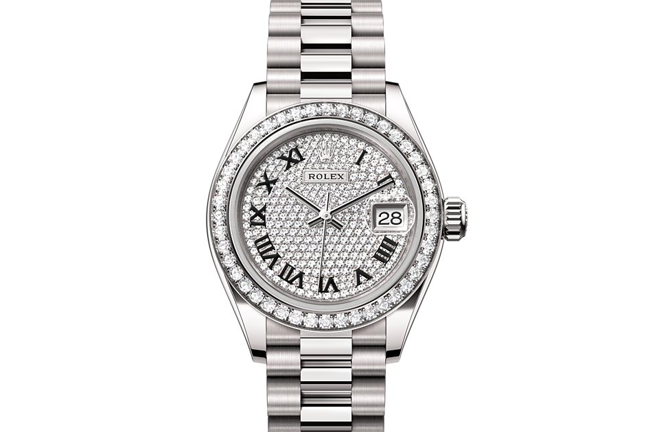 Rolex LADY-DATEJUST Oyster, 28 mm, Everose gold and diamonds  M279135RBR-0021