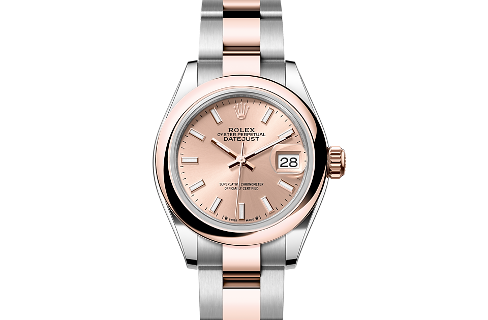 LADY-DATEJUST Oyster, 28 mm, Oystersteel and Everose gold  M279161-0024