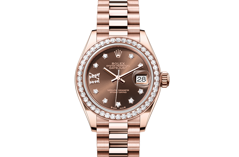 LADY-DATEJUST Oyster, 28 mm, Everose gold and diamonds  M279135RBR-0001