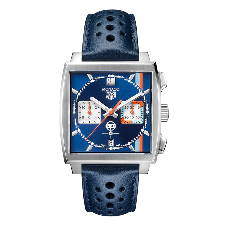 TAG HEUER SPECIAL EDITION MONACO X GULF AUTOMATIC CHRONOGRAPH WATCH CBL2115.FC6494