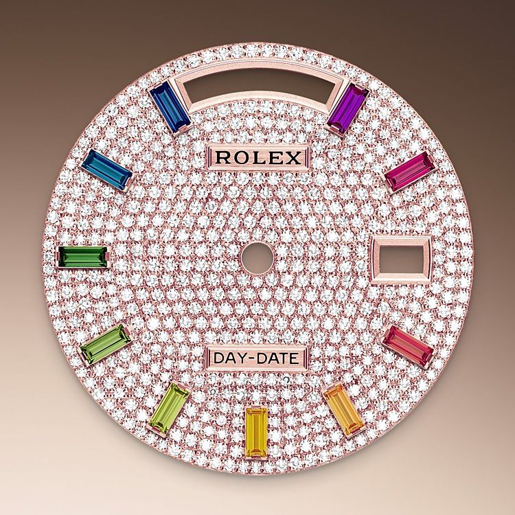 Rolex DAY-DATE 36 Oyster, 36 mm, Everose gold and diamonds