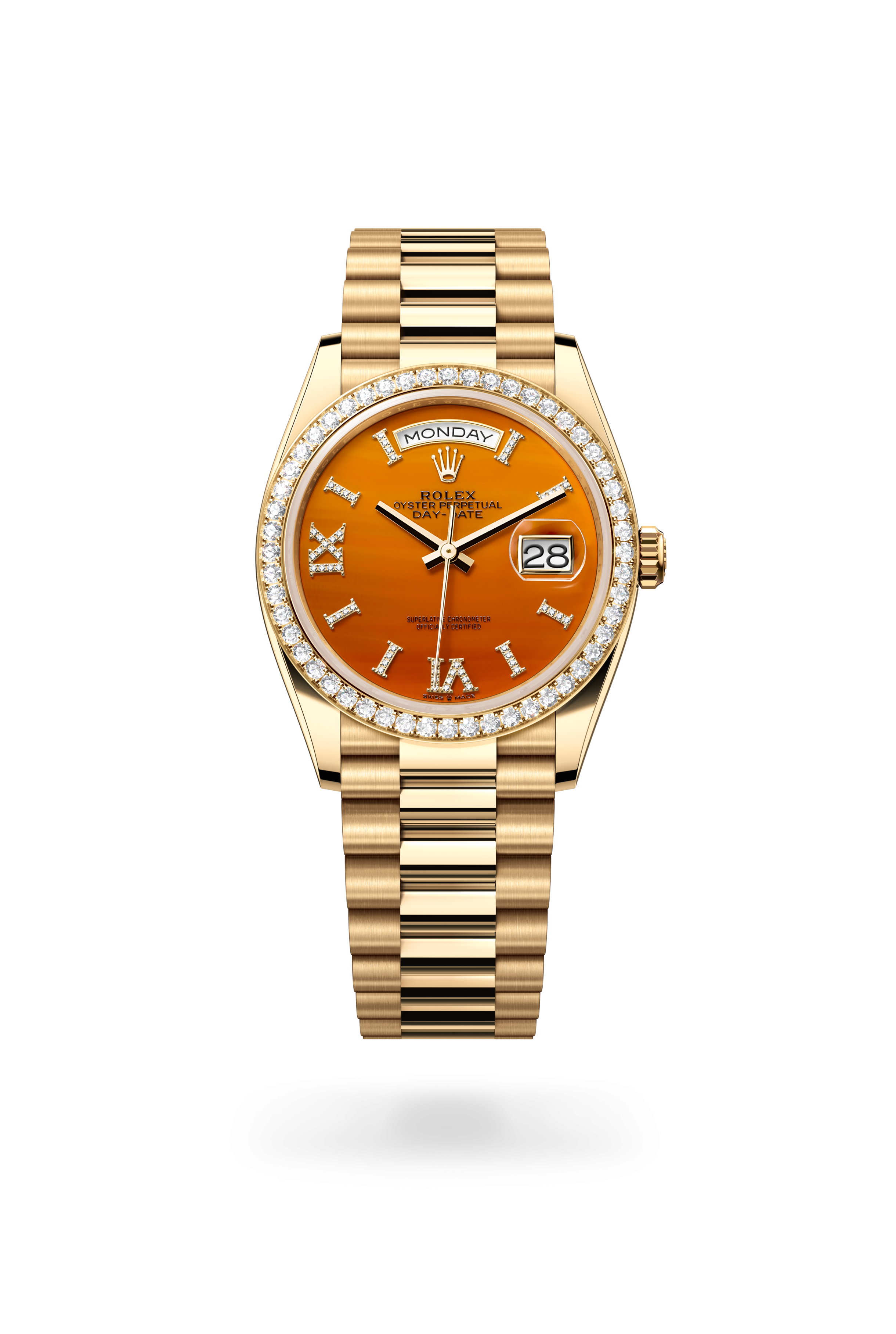 Rolex DAY-DATE 36 Oyster, 36 mm, yellow gold and diamonds