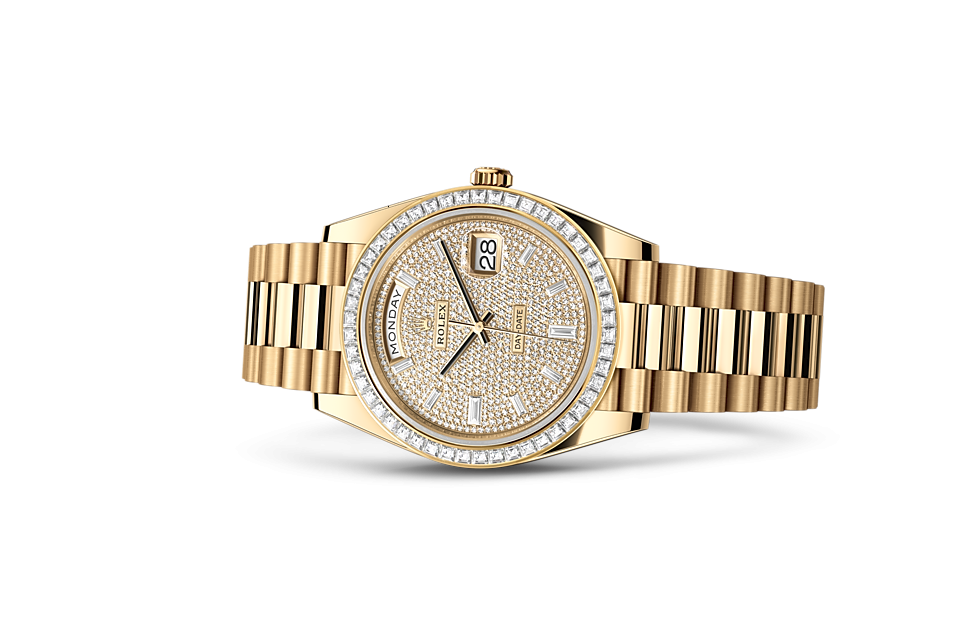 Rolex DAY-DATE 40 Oyster, 40 mm, yellow gold and diamonds