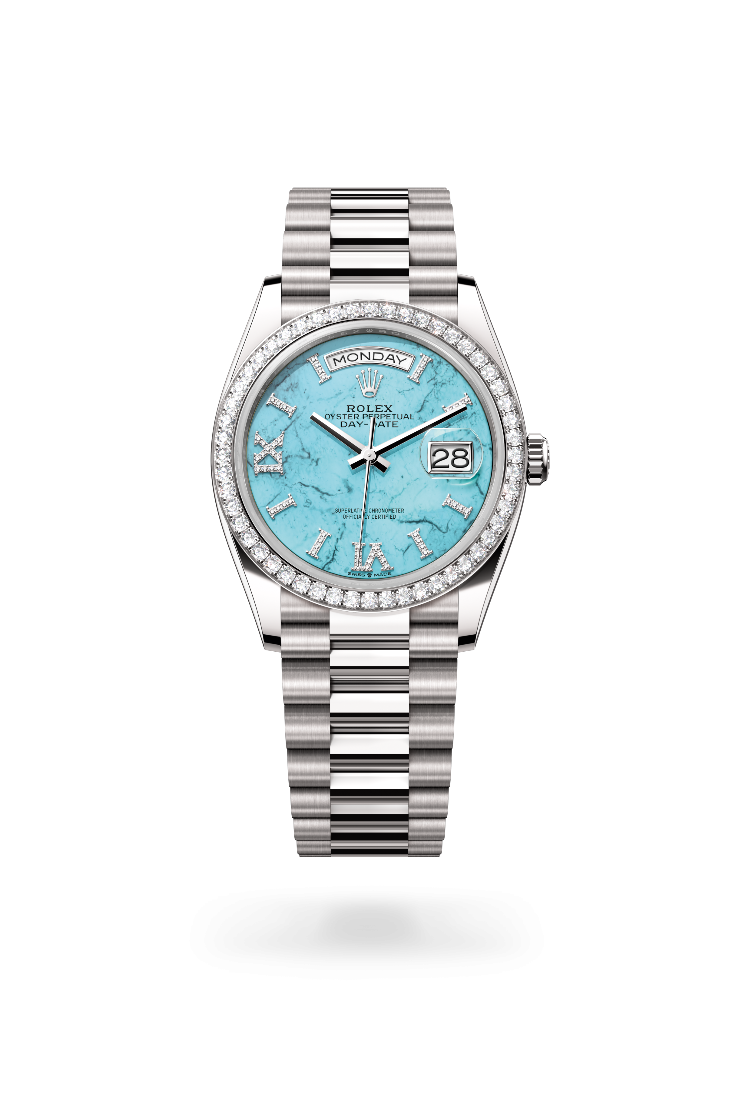 Rolex DAY-DATE 36 Oyster, 36 mm, white gold and diamonds