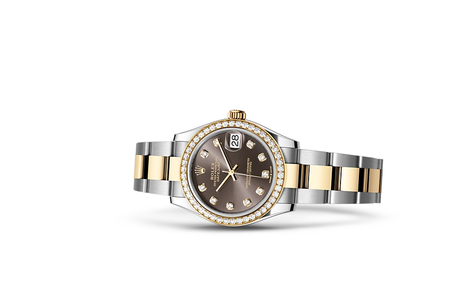 Rolex DATEJUST 31 Oyster, 31 mm, Oystersteel, yellow gold and diamonds  m278383rbr-0021