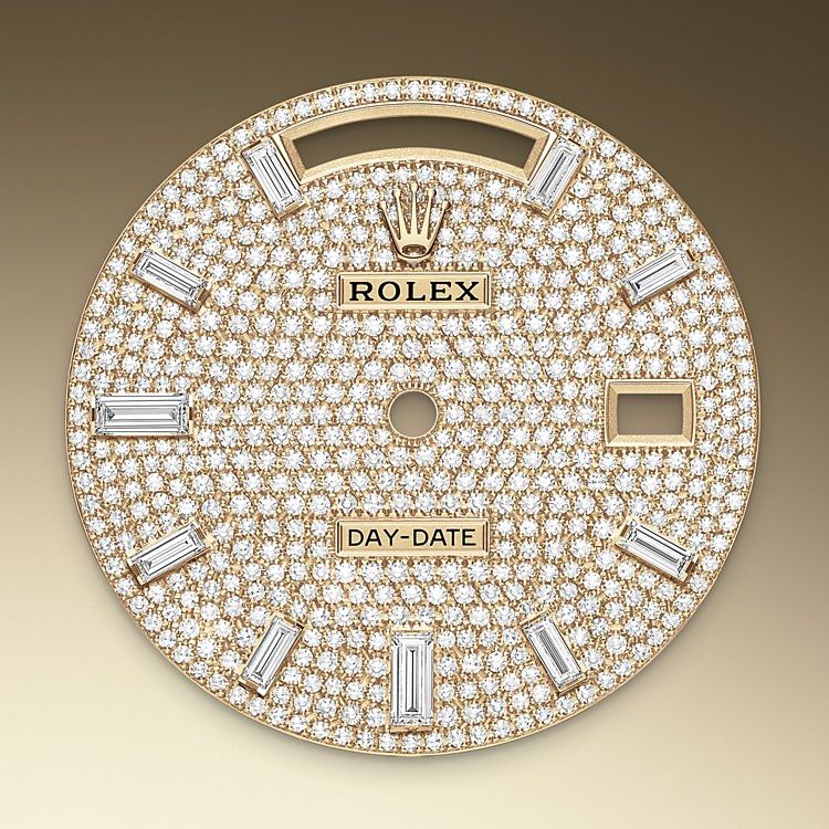 Rolex DAY-DATE 40 Oyster, 40 mm, yellow gold and diamonds