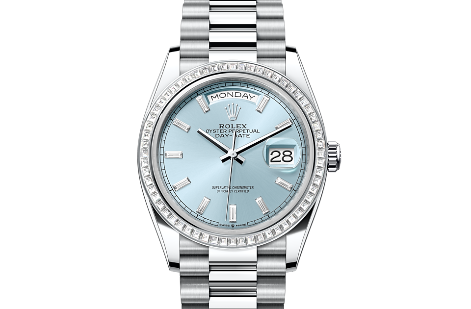 Rolex DAY-DATE 36 Oyster, 36 mm, platinum and diamonds