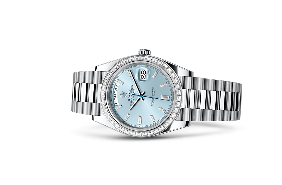Rolex DAY-DATE 40 Oyster, 40 mm, platinum and diamonds