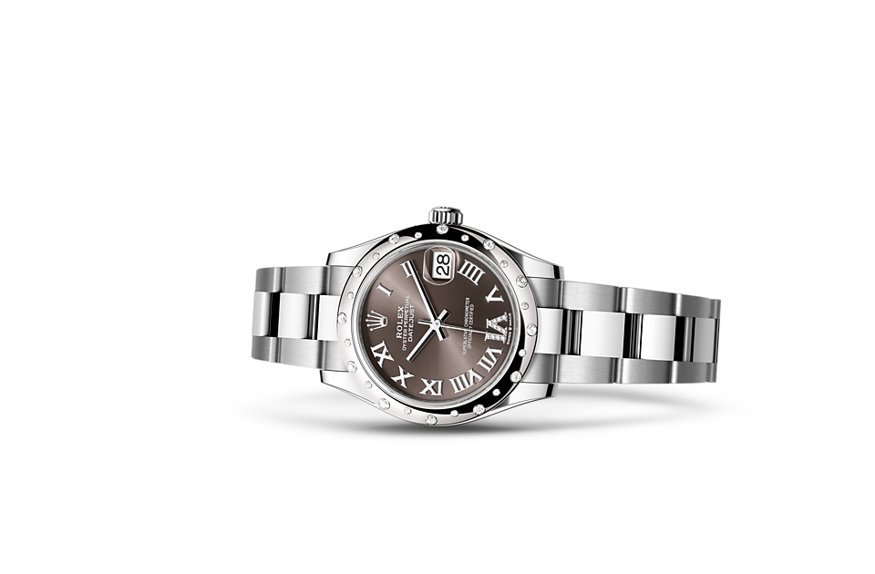Rolex DATEJUST 31 Oyster, 31 mm, Oystersteel, white gold and diamonds  M278344RBR-0029