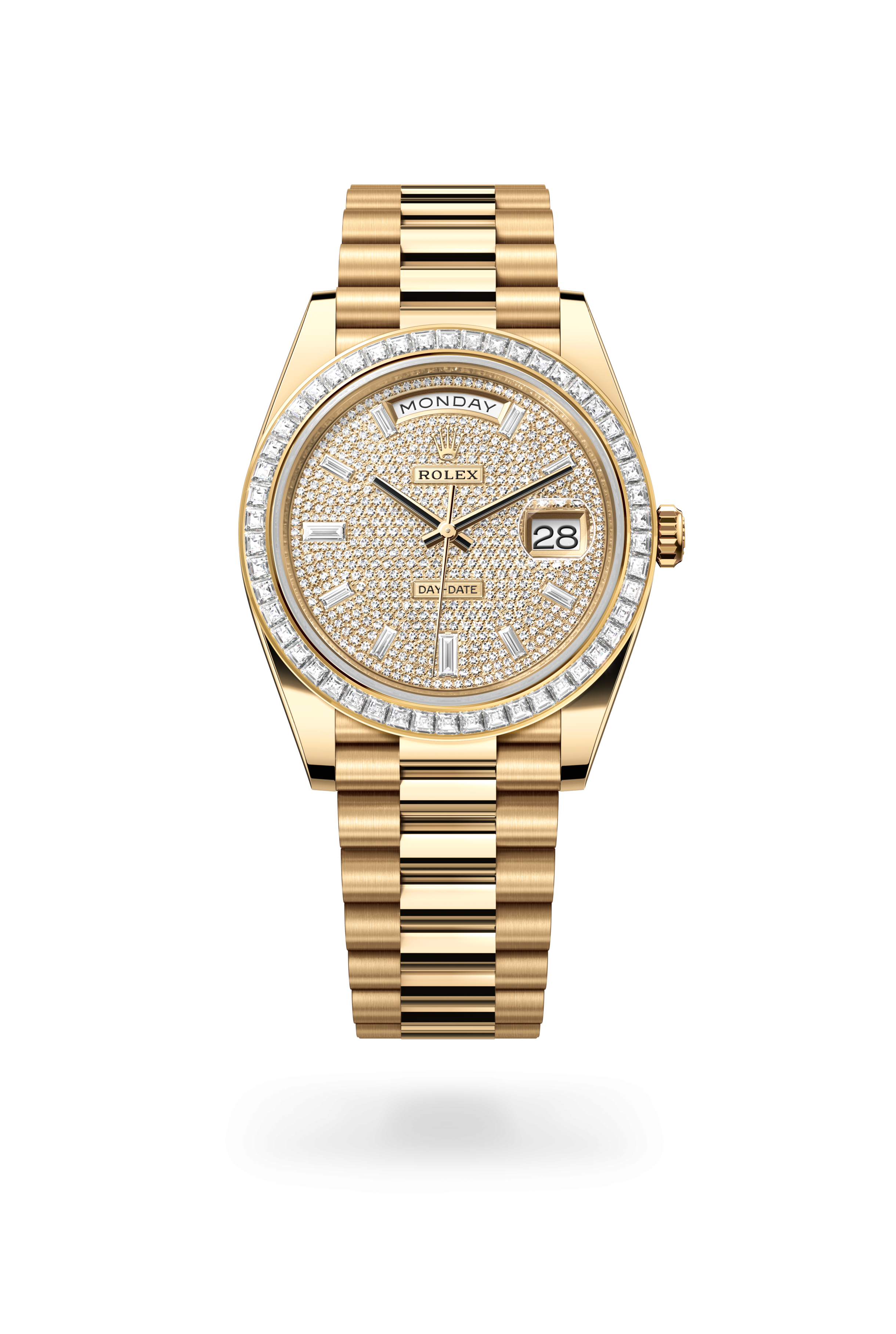 Rolex DAY-DATE 40 Oyster, 40 mm, yellow gold and diamonds