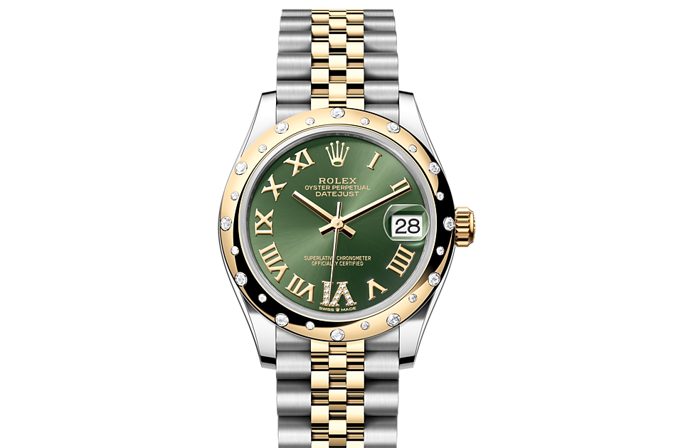 Rolex DATEJUST 31 Oyster, 31 mm, Oystersteel, yellow gold and diamonds  M278343RBR-0016