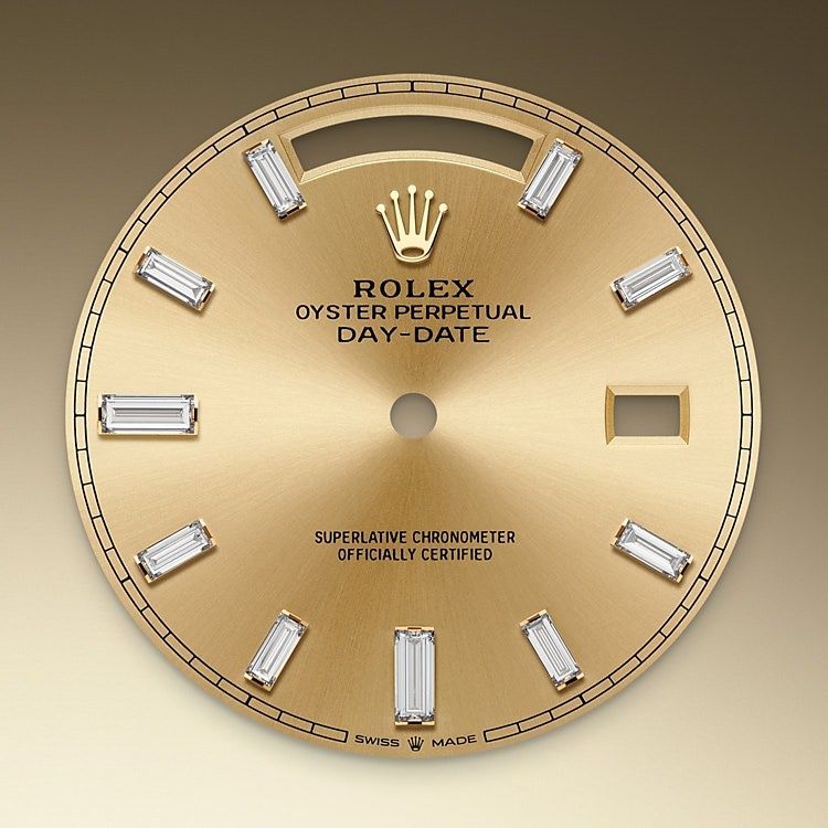 Rolex DAY-DATE 40 Oyster, 40 mm, yellow gold and diamonds
