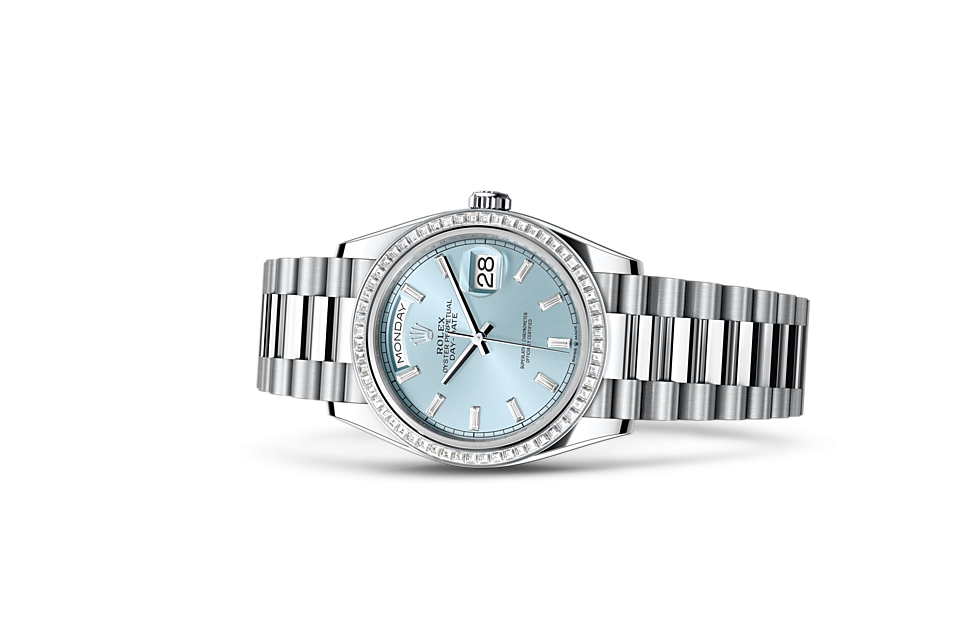 Rolex DAY-DATE 36 Oyster, 36 mm, platinum and diamonds