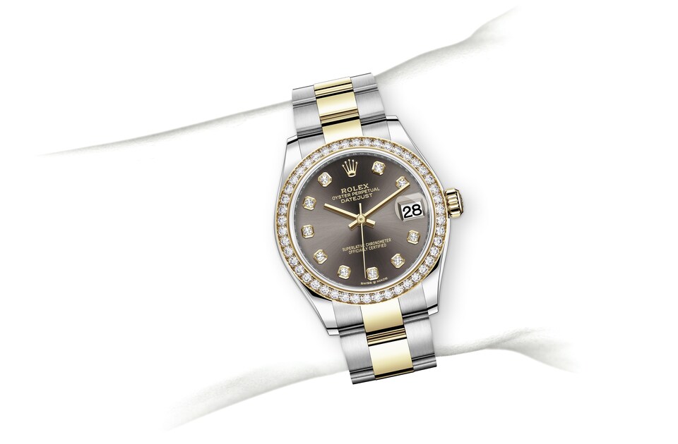 Rolex DATEJUST 31 Oyster, 31 mm, Oystersteel, yellow gold and diamonds  m278383rbr-0021