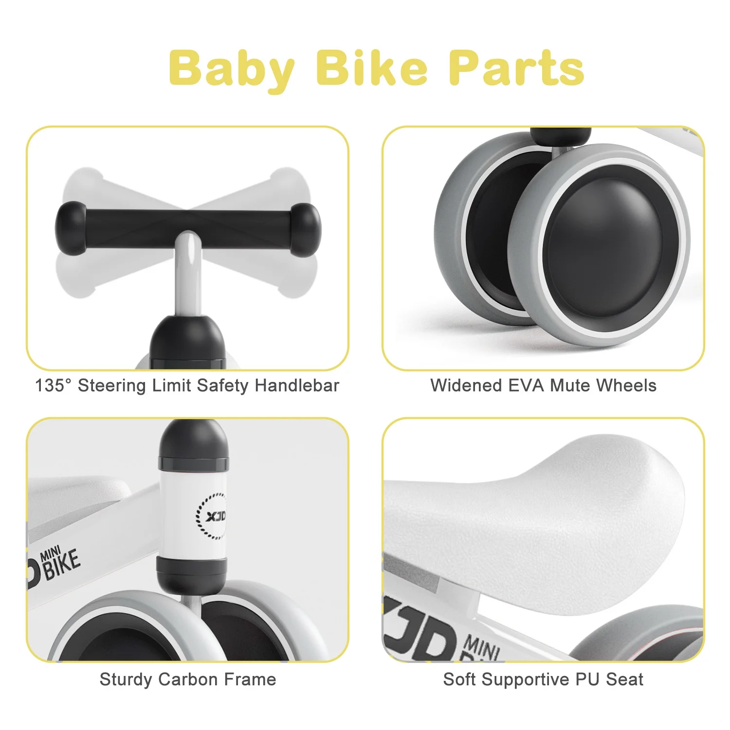 XJD Baby Balance Bike for 1 Year Old Boys Girls 1224 Month Toddler