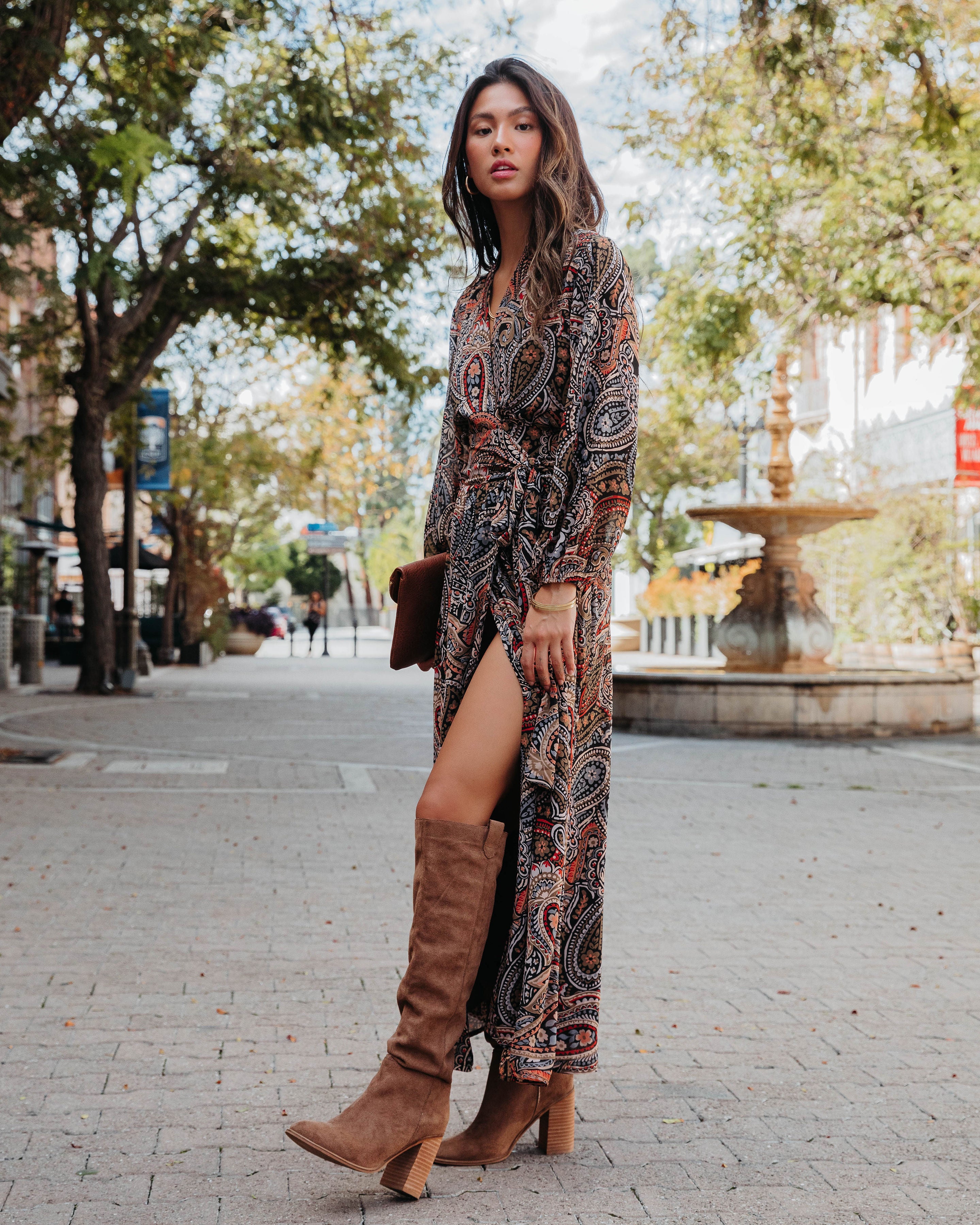 Maxine Printed Wrap Dress