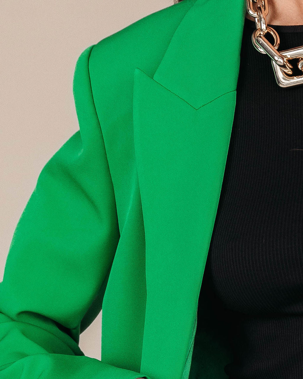 Makayla Pocketed Blazer - Green