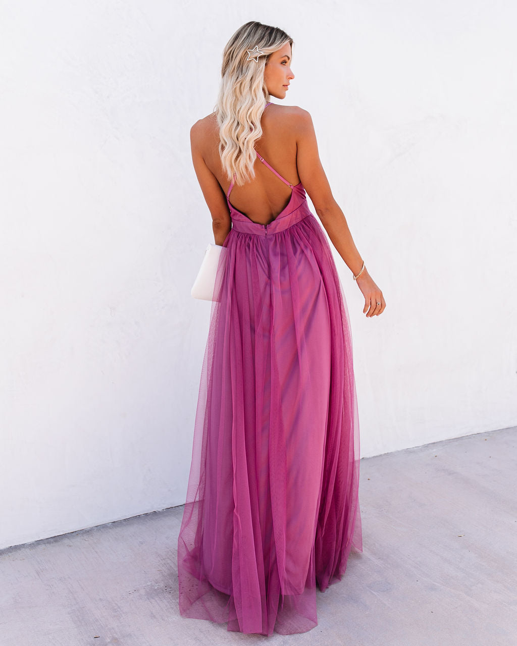 Petal Dust Maxi Dress - Magenta