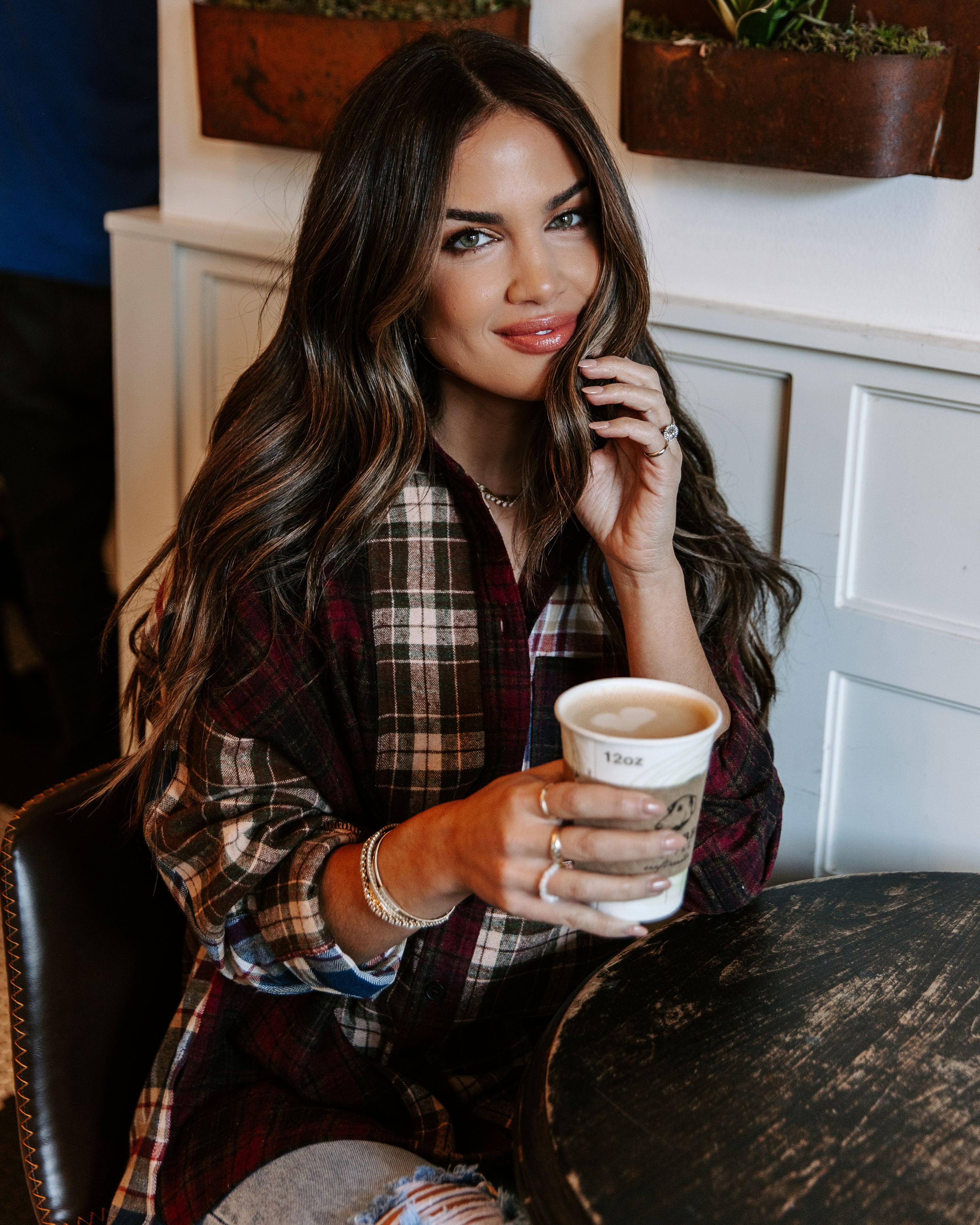 Ashland Plaid Button Down Top