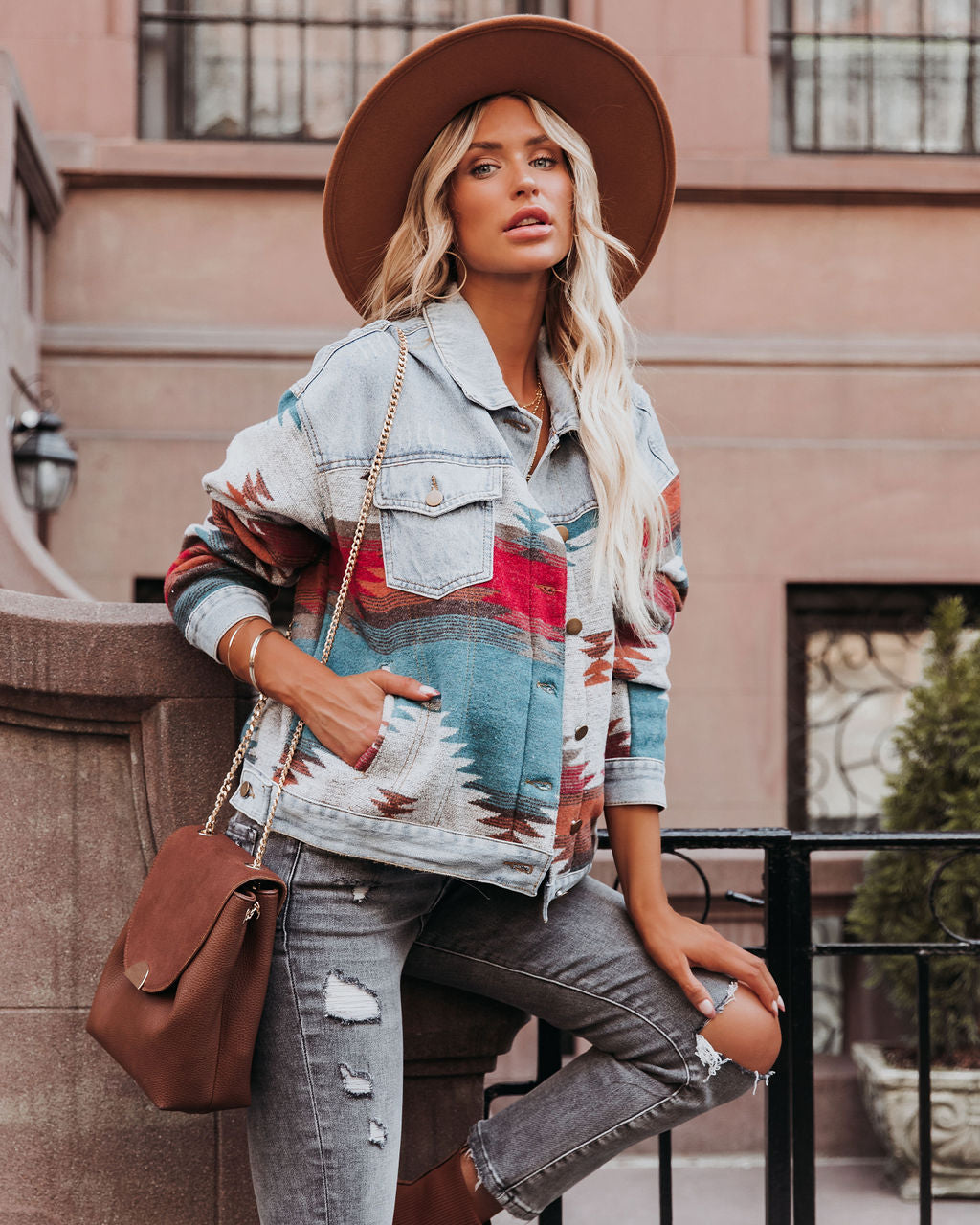 Ashbury Pocketed Woven Contrast Denim Jacket