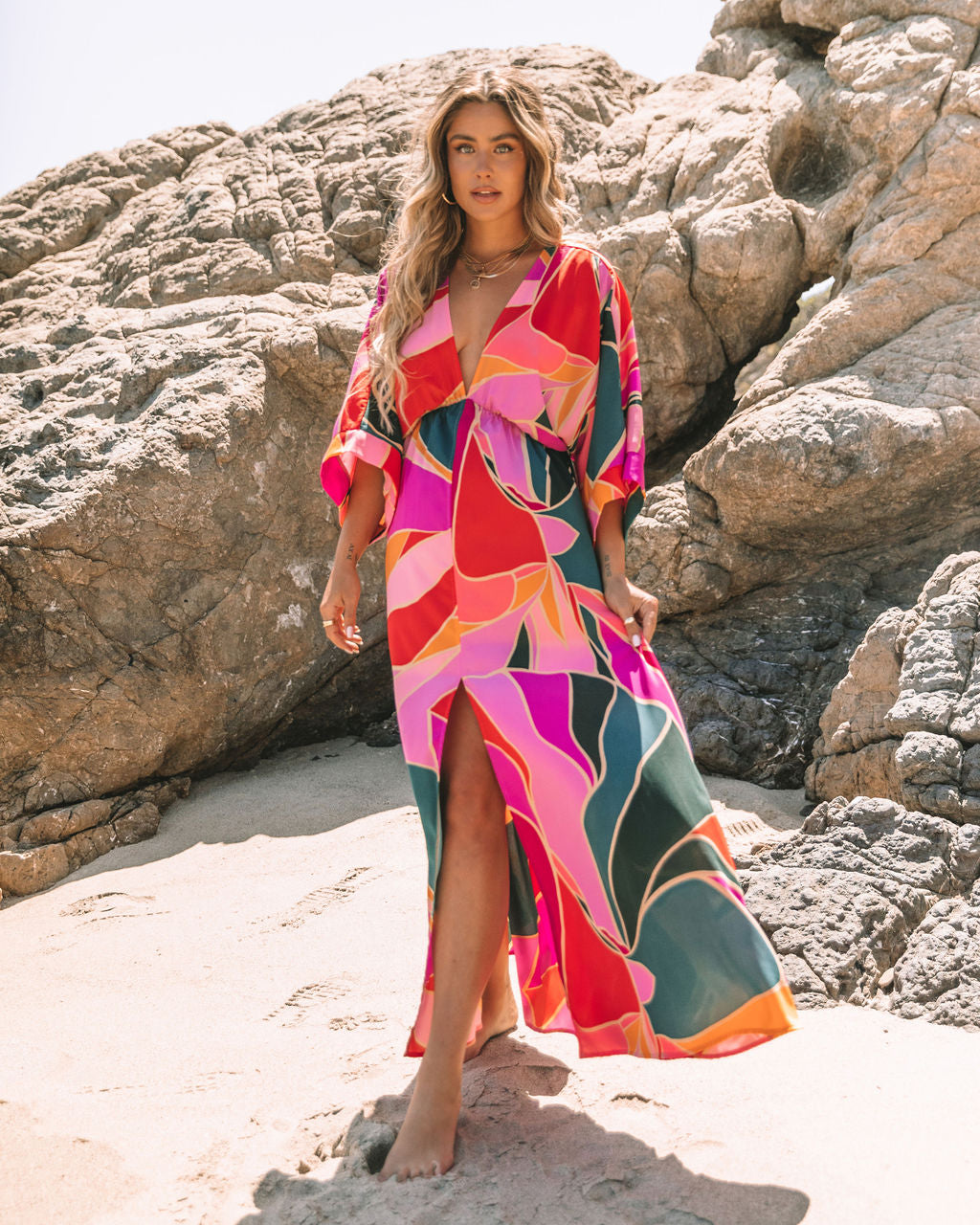 Tropical Mindset Kimono Maxi Dress - SALE