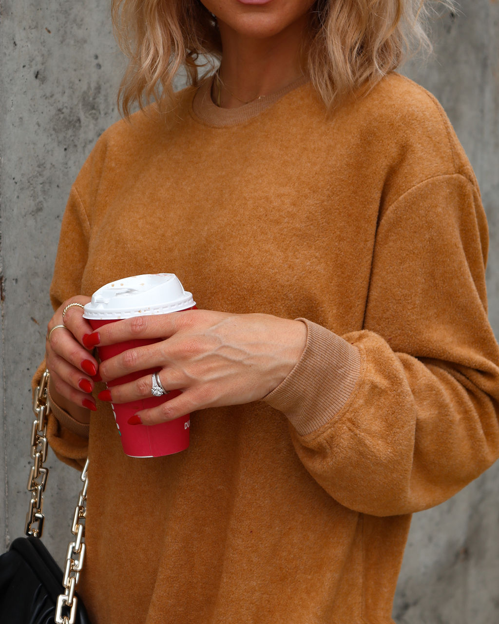 Let's Stay In Soft Sweater Dress - Camel