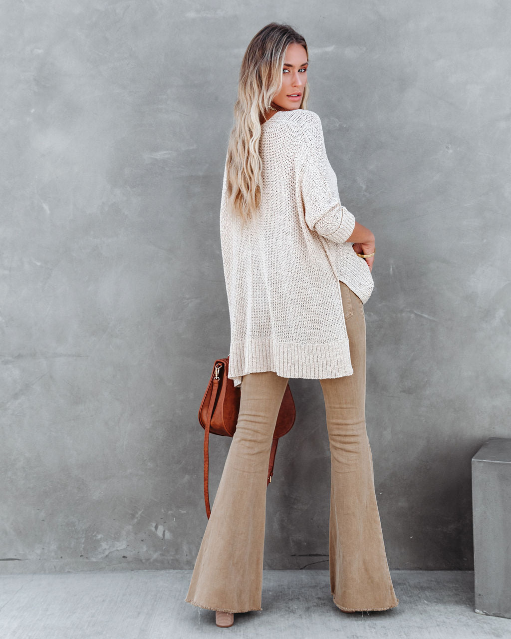 Sienna Oversized Knit Sweater - Natural - SALE
