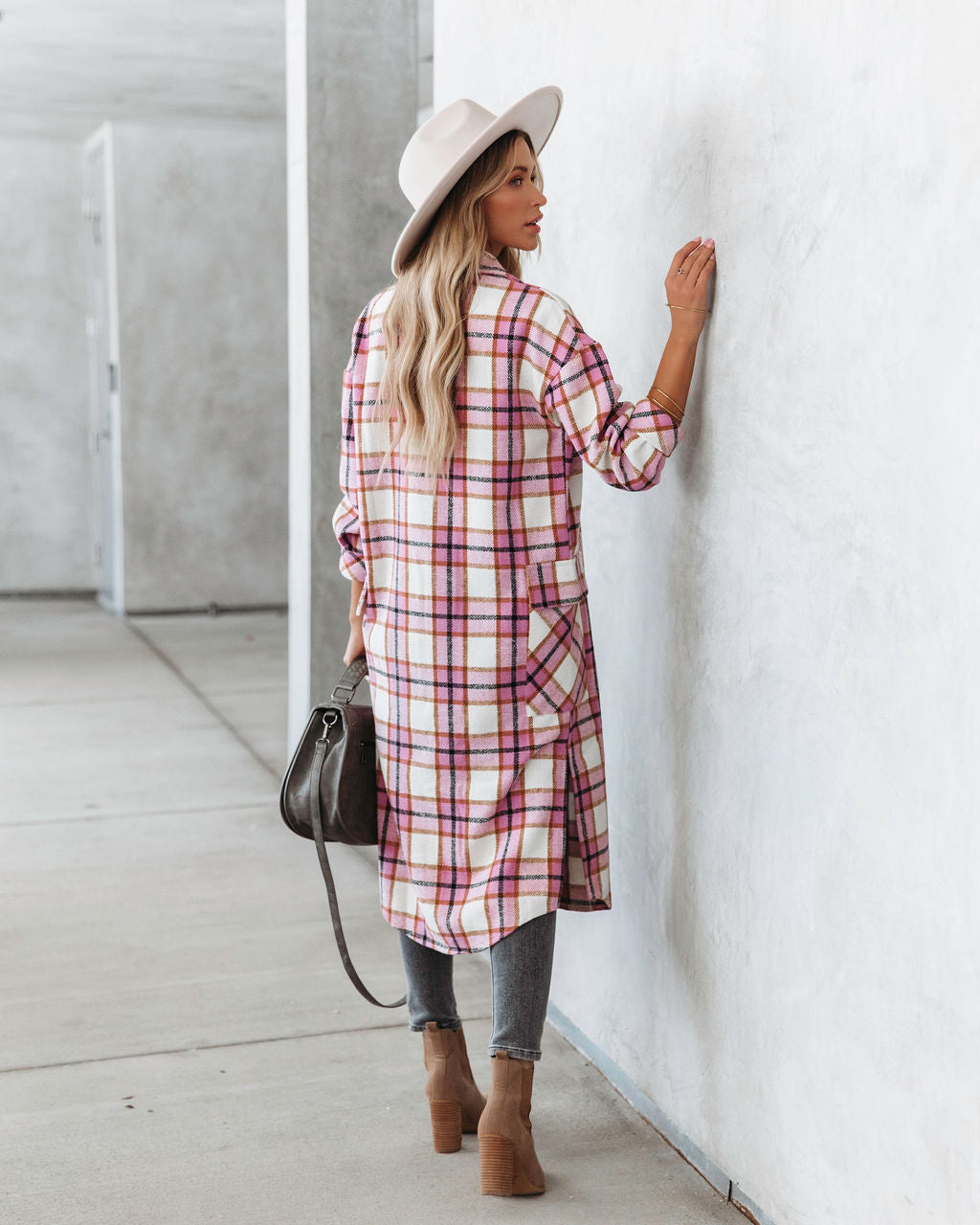 Catarina Plaid Pocketed Jacket