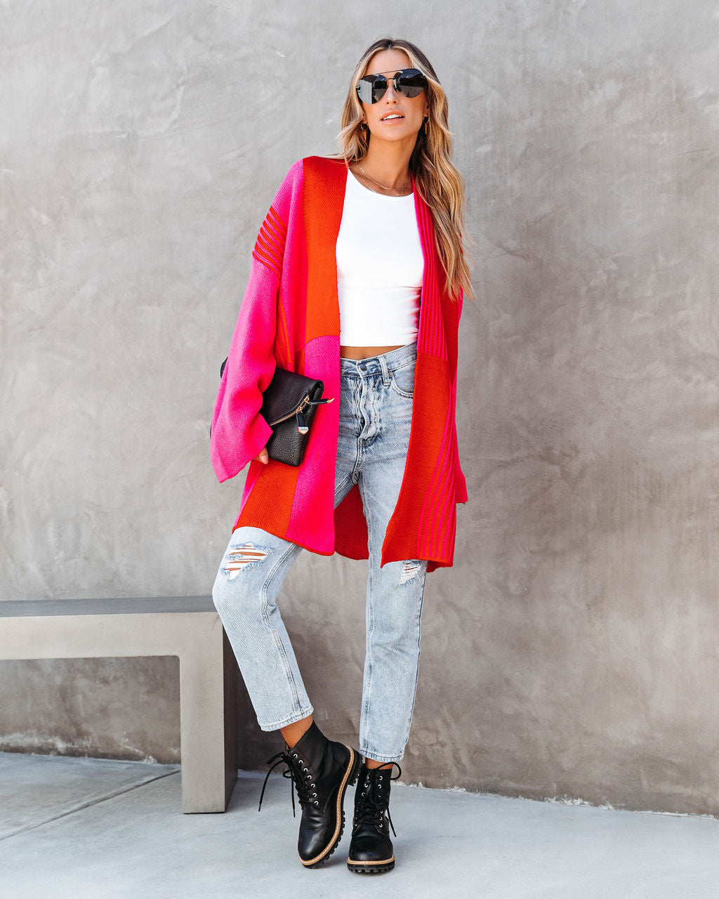 You Got This Colorblock Knit Cardigan