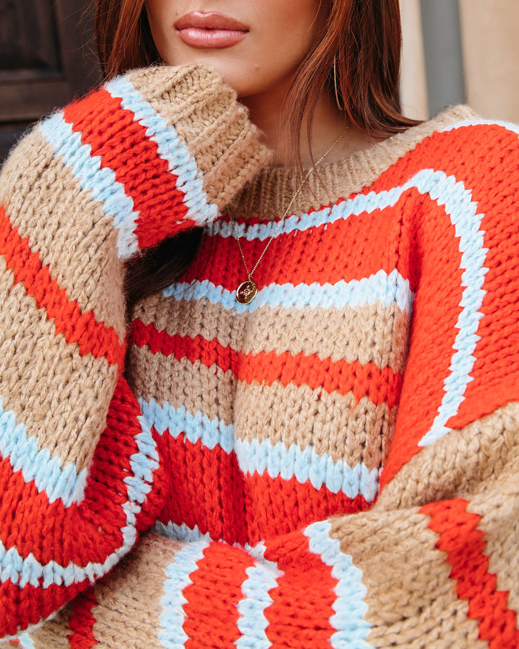 That Autumn Life Knit Striped Pullover Sweater