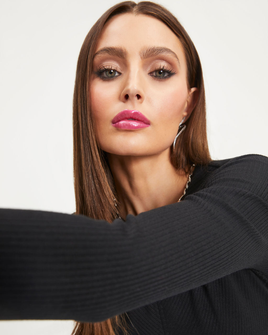 Peyton Ribbed Cutout Midi Dress - Black