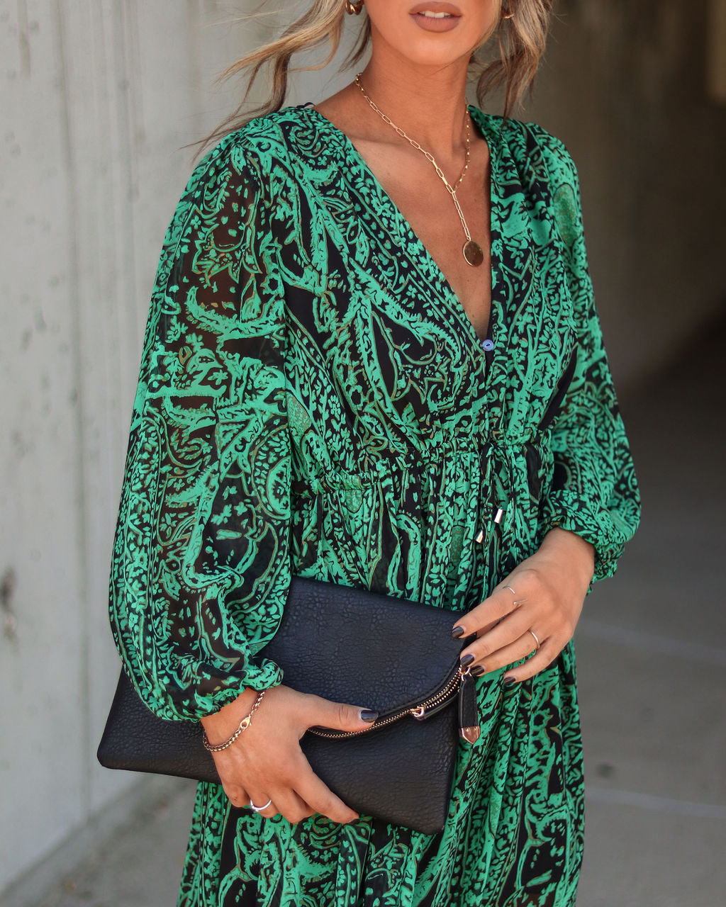 Do What I Feel Printed Chiffon Maxi Dress