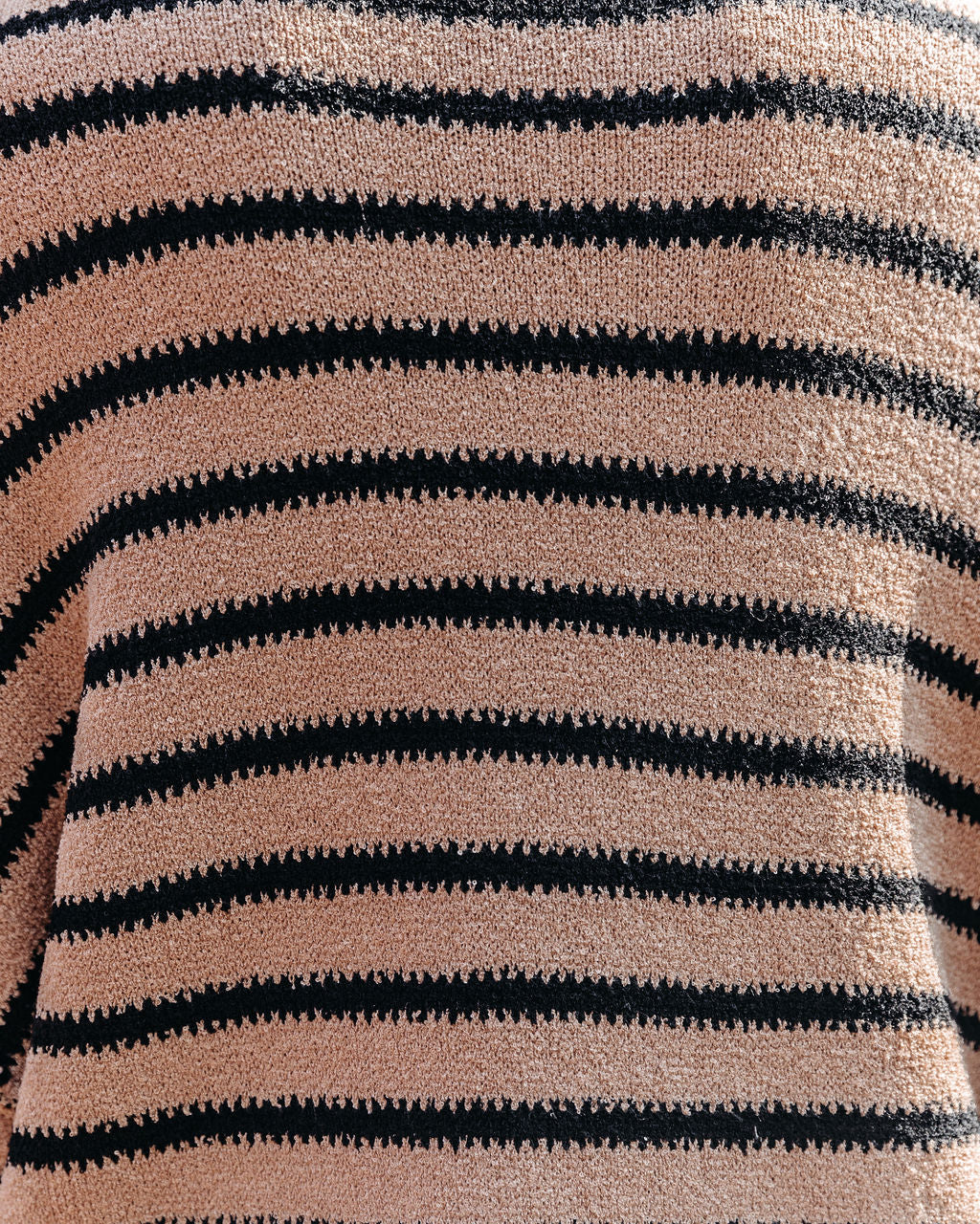 Pippa Striped Knit Sweater - Tan Black