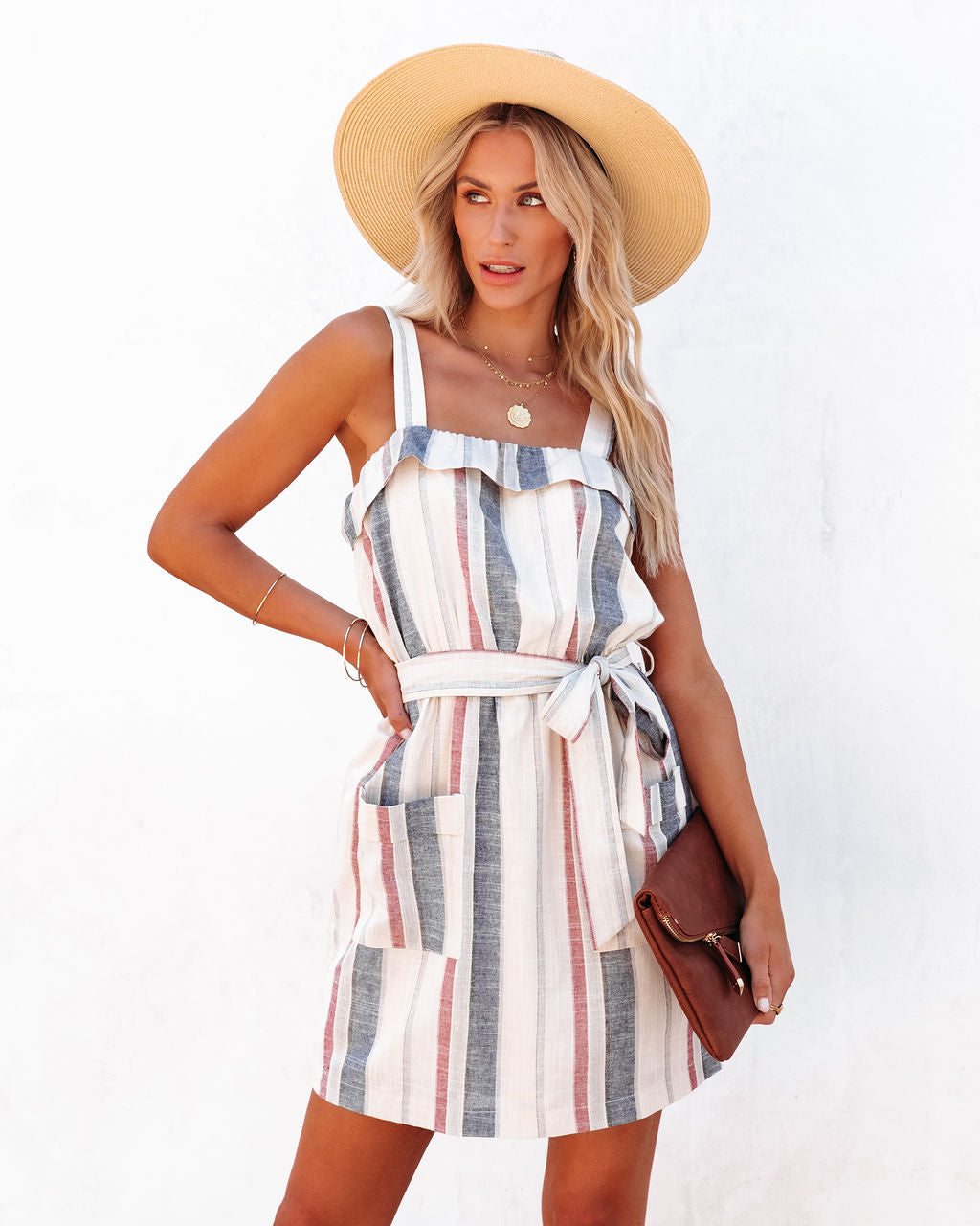 Excursion Striped Pocketed Mini Dress - FINAL SALE