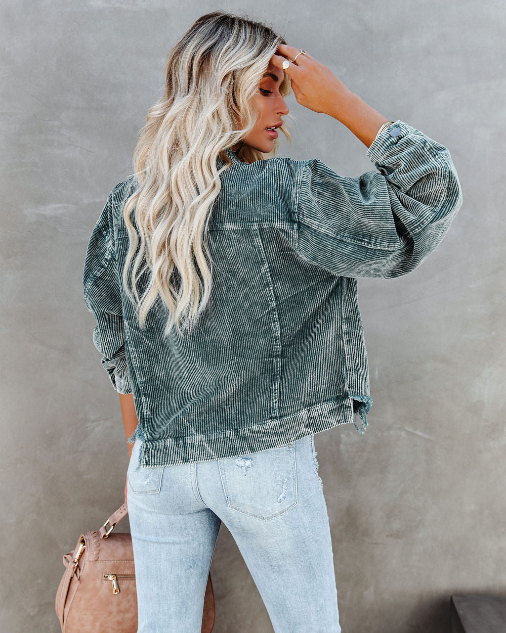 Paddington Distressed Cotton Corduroy Jacket - Hunter Green