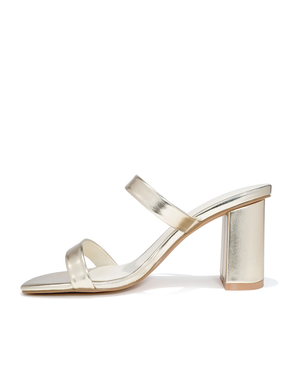 Raye Block Heeled Sandal - White Gold - FINAL SALE