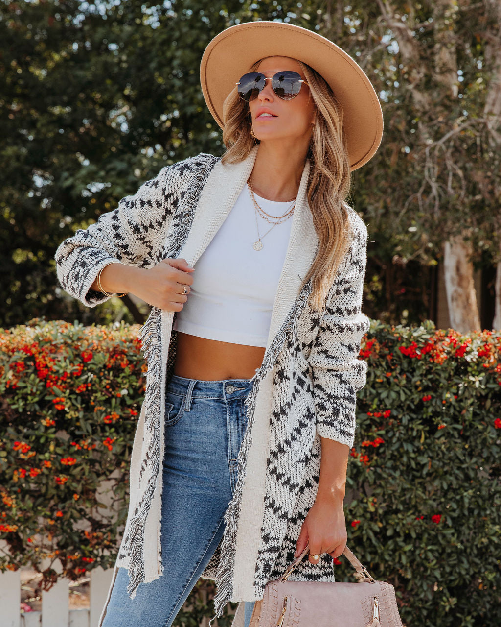 Oklahoma Printed Fringe Cardigan