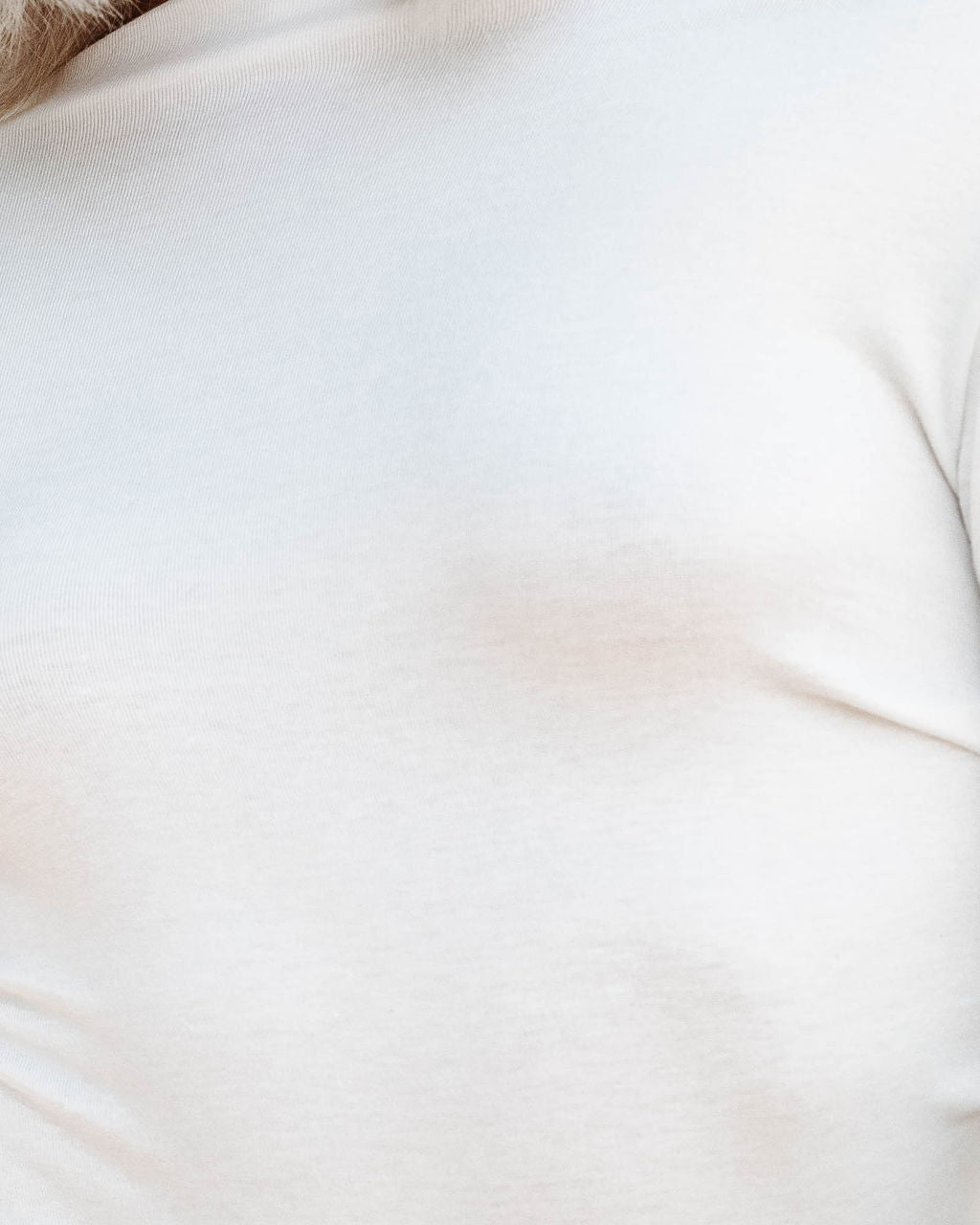 Nelly Side Drape Long Sleeve Top - Cream