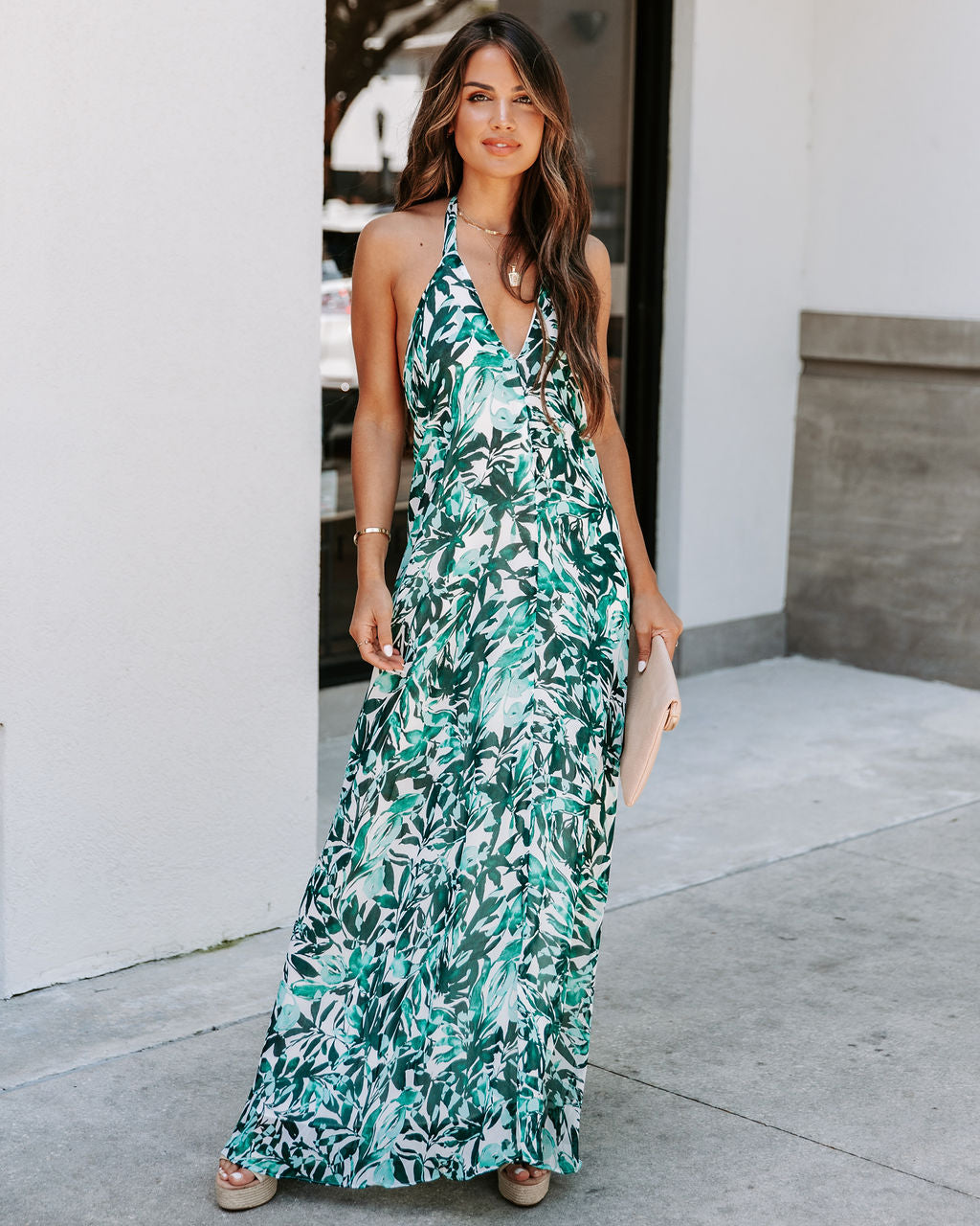 Lewyn Floral Halter Maxi Dress - FINAL SALE