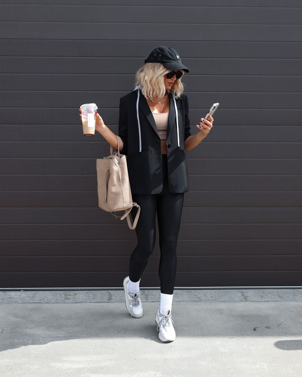 Cry Me A River Pocketed Hooded Blazer - Black