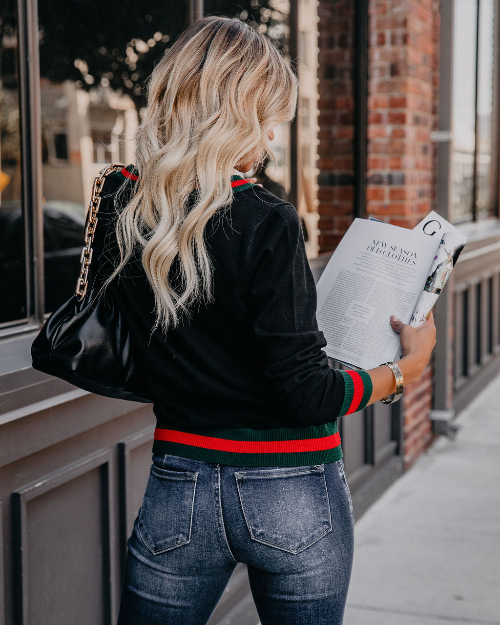 Brighton Cotton Blend Contrast Sweater